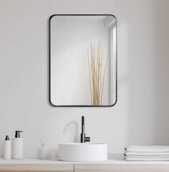 Ultra Stainless Steel Rectangular Wall Mirror